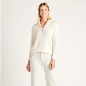 Quince Baby Alpaca-Wool Quarter Zip Sweater